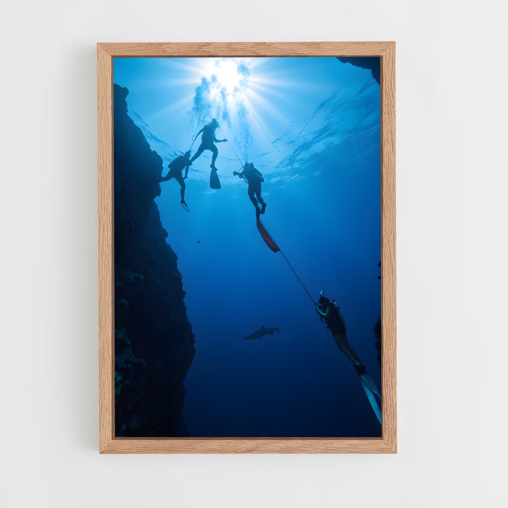 Poster World aquatics plongeurs – affiche Plongeon depuis une plateforme (vue 4)